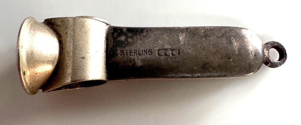 ANTIQUE VICTORIAN c1900 STERLING SILVER CIGAR CUTTER