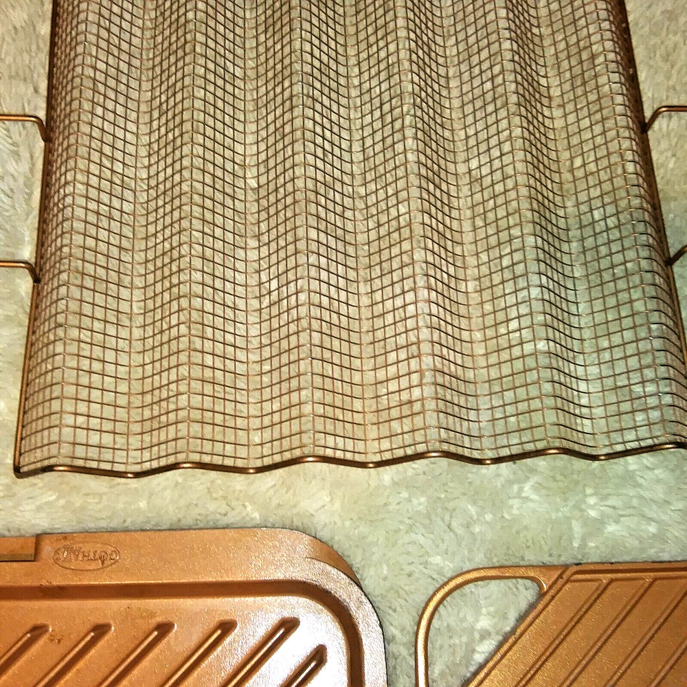 3 pc Non-Stick Bacon Crisper ,Double Sided Copper Griddle,gotham Reversible pan