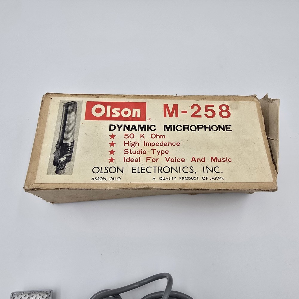 Olson M-258 RDYNAMIC MICROPHONE 50 K Ohm High Impedance Studio Type-21