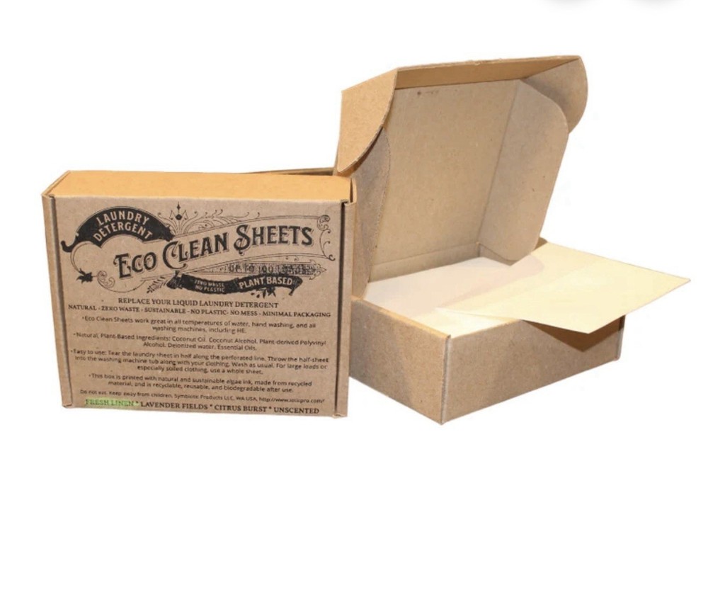 Eco Clean Laundry Sheets 50 Pack = 100 Loads | Zero Waste Plastic-Free Detergent