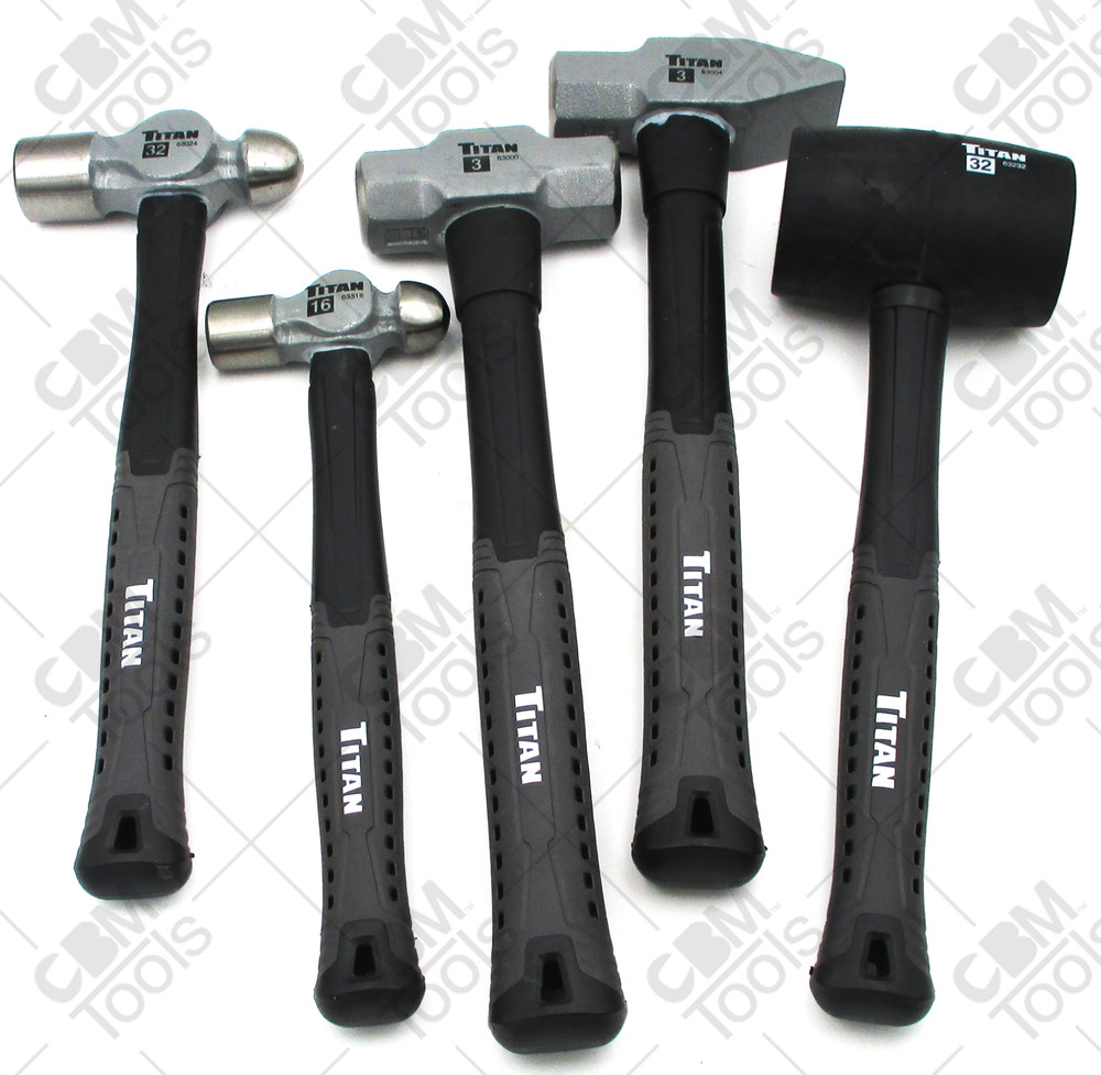 TITAN 63125 - 5 Piece General Hammer Set