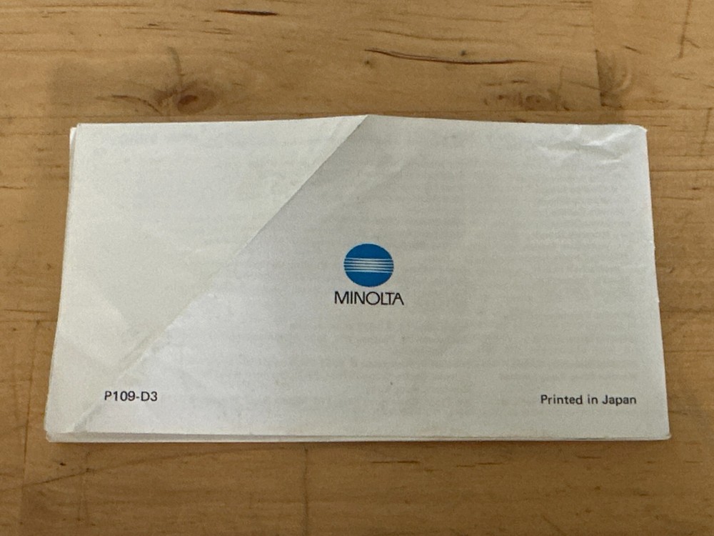 Minolta Auto Electroflash 128/132X Owner's Manual Instructions Booklet