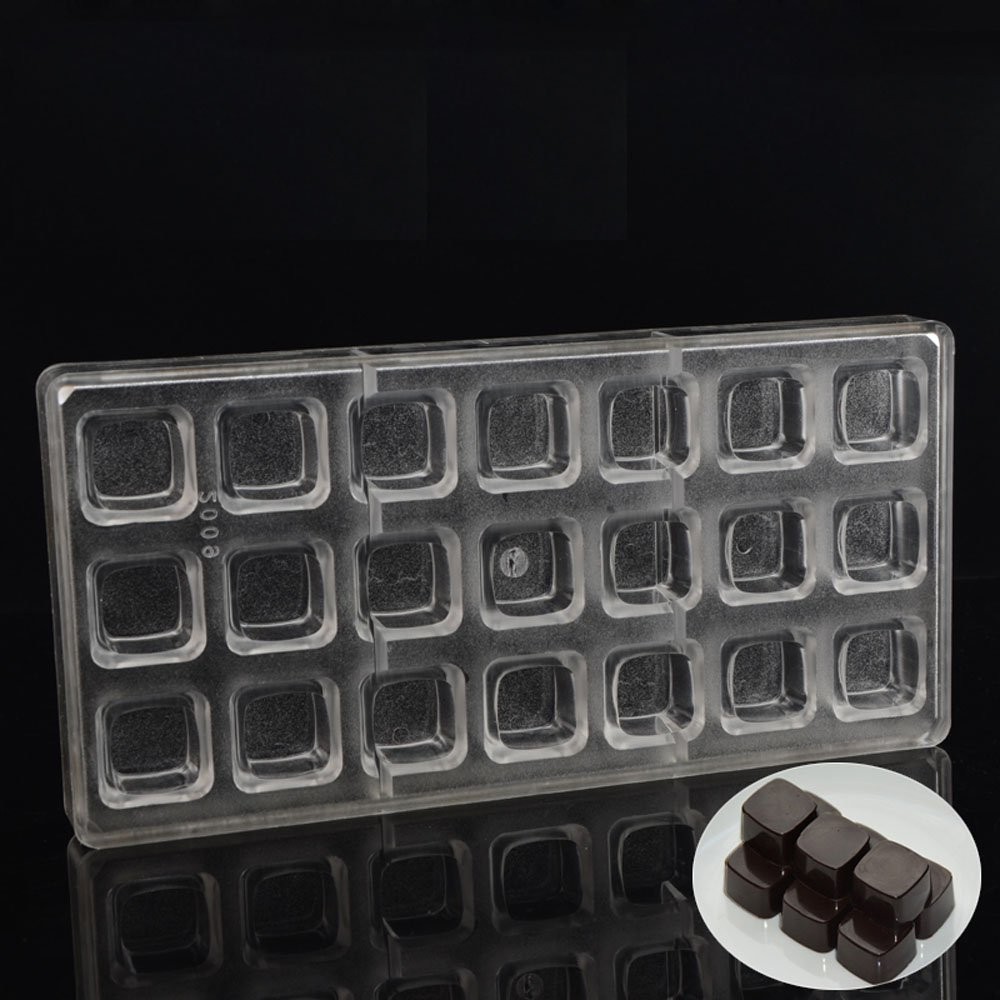 Grainrain square chocolate mold polycarbonate bar mould candy 5