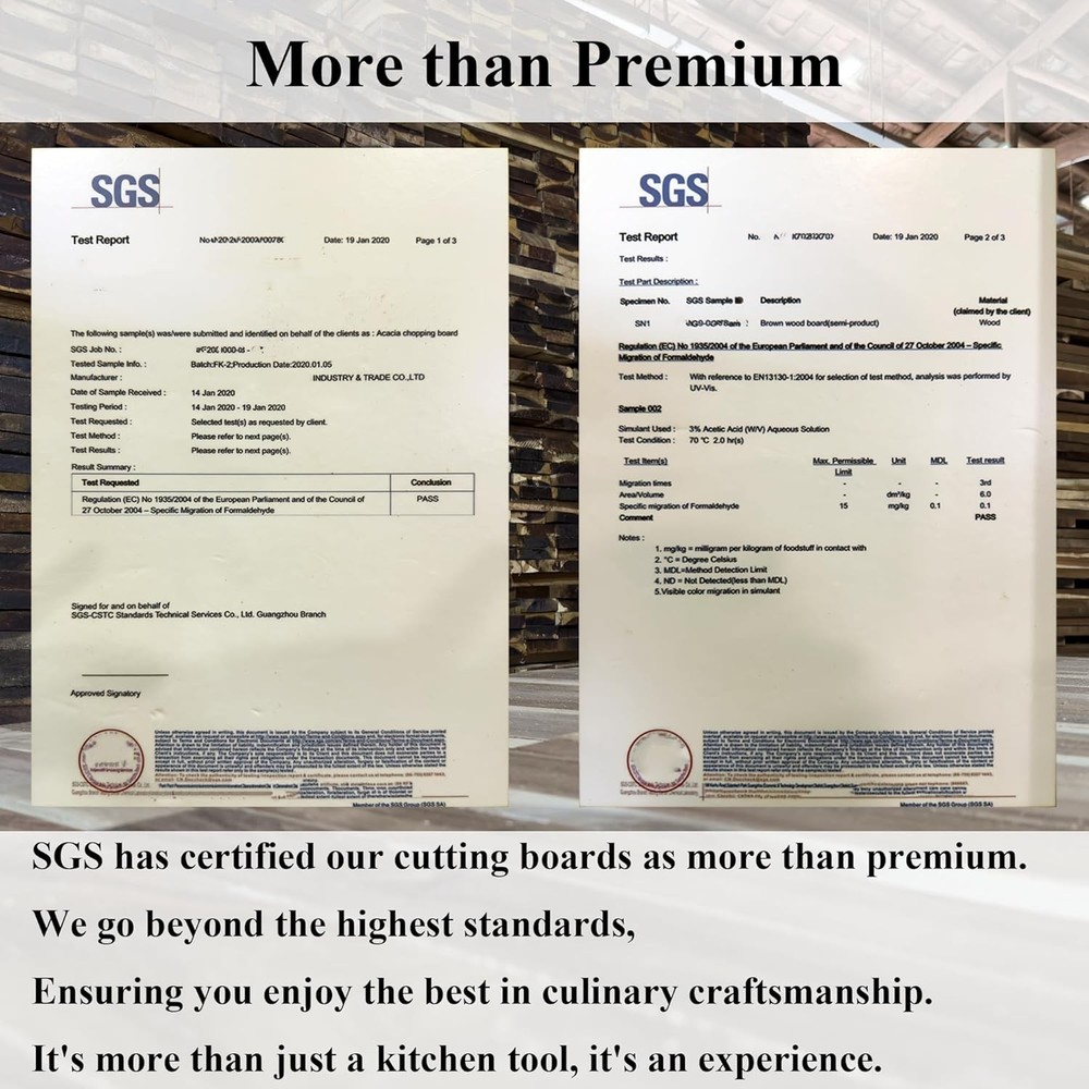 Handcrafted Acacia Wood Cutting Board Resin Blue Wave Pattern