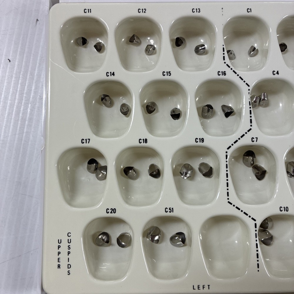 RUGBY LABS INC. Set of 44 UPPER CUSPID CROWNS in Case