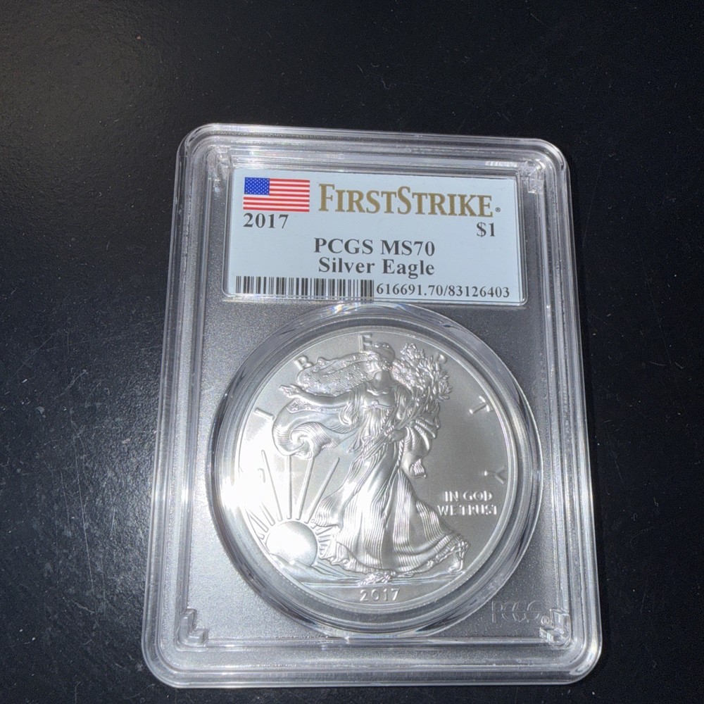 2017 PCGS MS70 American Silver Eagle First Strike Graded & Fast Shipping!!!
