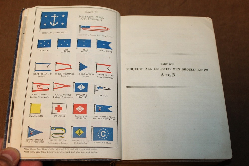 Original WW2 U.S. Navy "The Blue Jackets'' Book, Named & 1943 d.