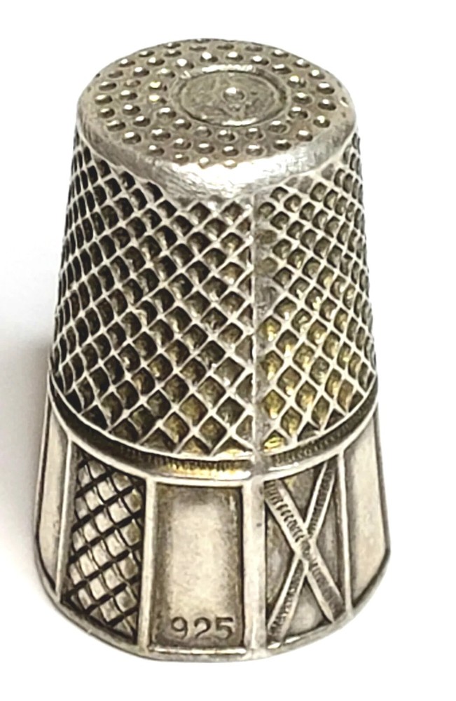 Antique 925 Sterling Silver Thimble 1"
