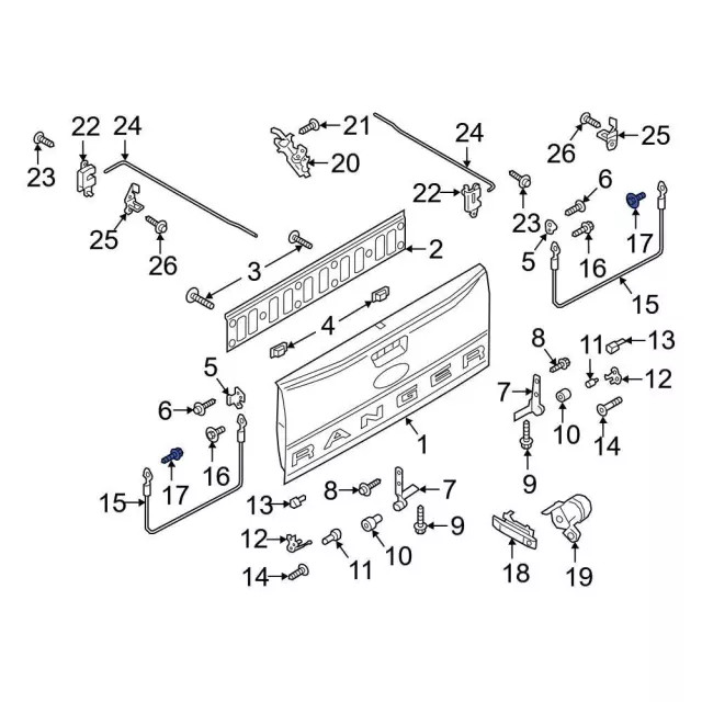 Genuine Ford Support Cable Screw W714928-S439