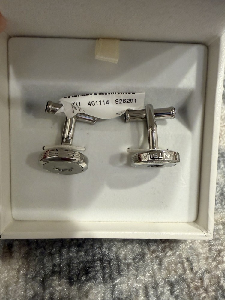 Mont Blanc cufflinks new Sterling Silver