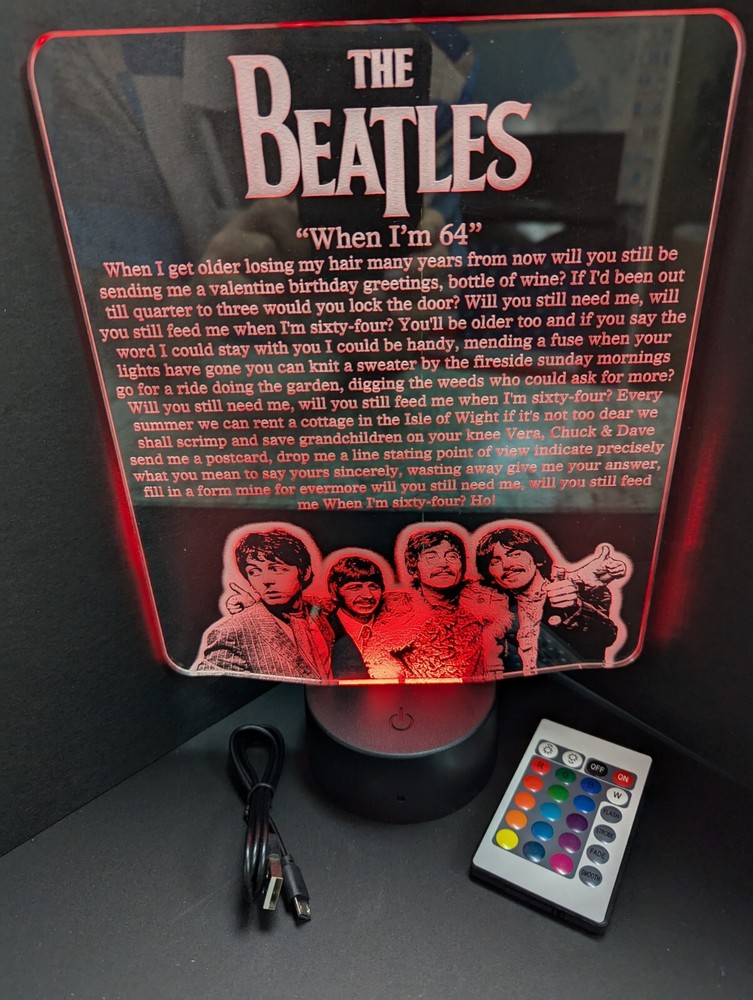 Beatles When I'm 64 L.E.D. Large light display