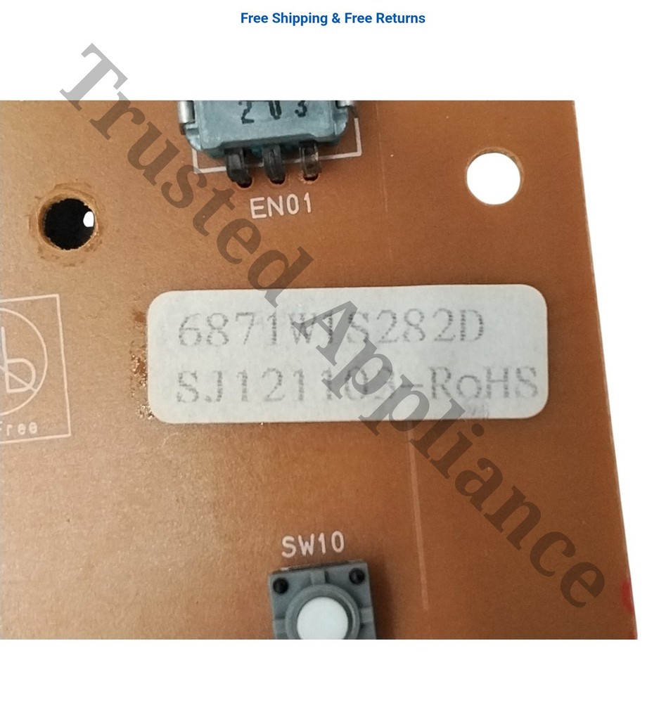 LG Microwave Main Control Board Electronic Controller PCB 6871W1S282D