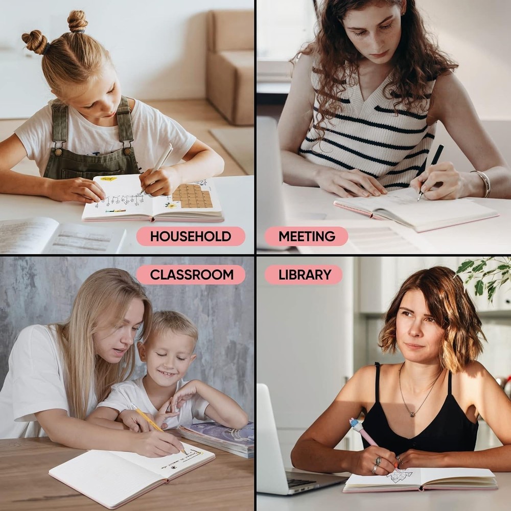 Hardcover Lined Notebook Journal with Inner Pocket for Writing and Note Taking