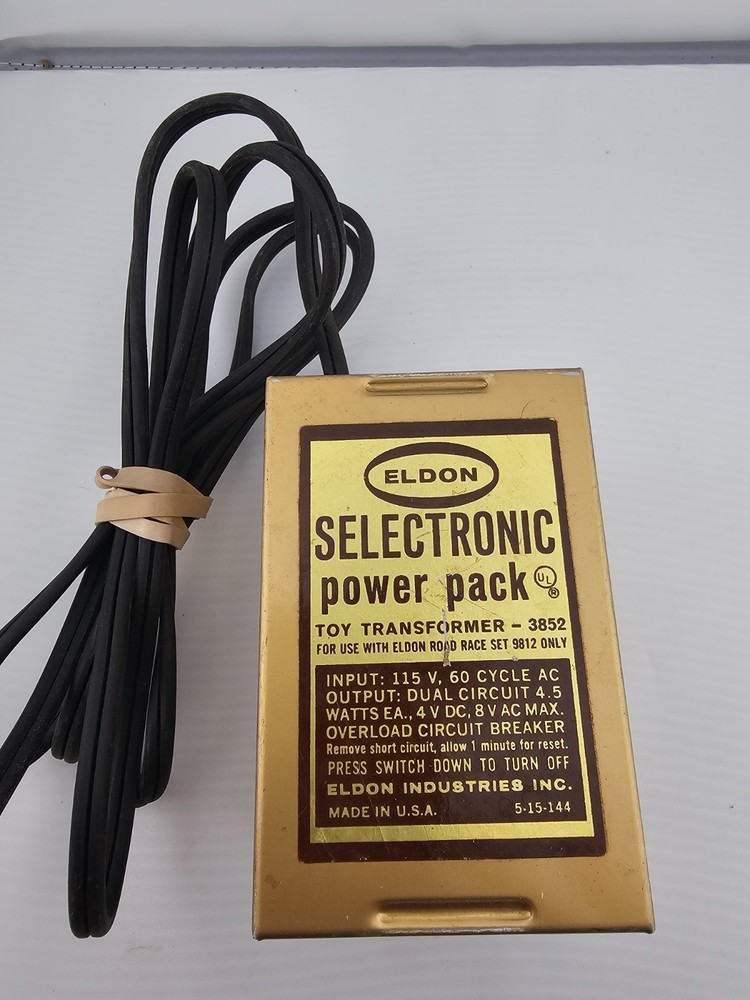 Eldon Selectronic Power Pack Hobby Transformer 3852 Output 4.5 Watts/ 4VDC/ 8VAC