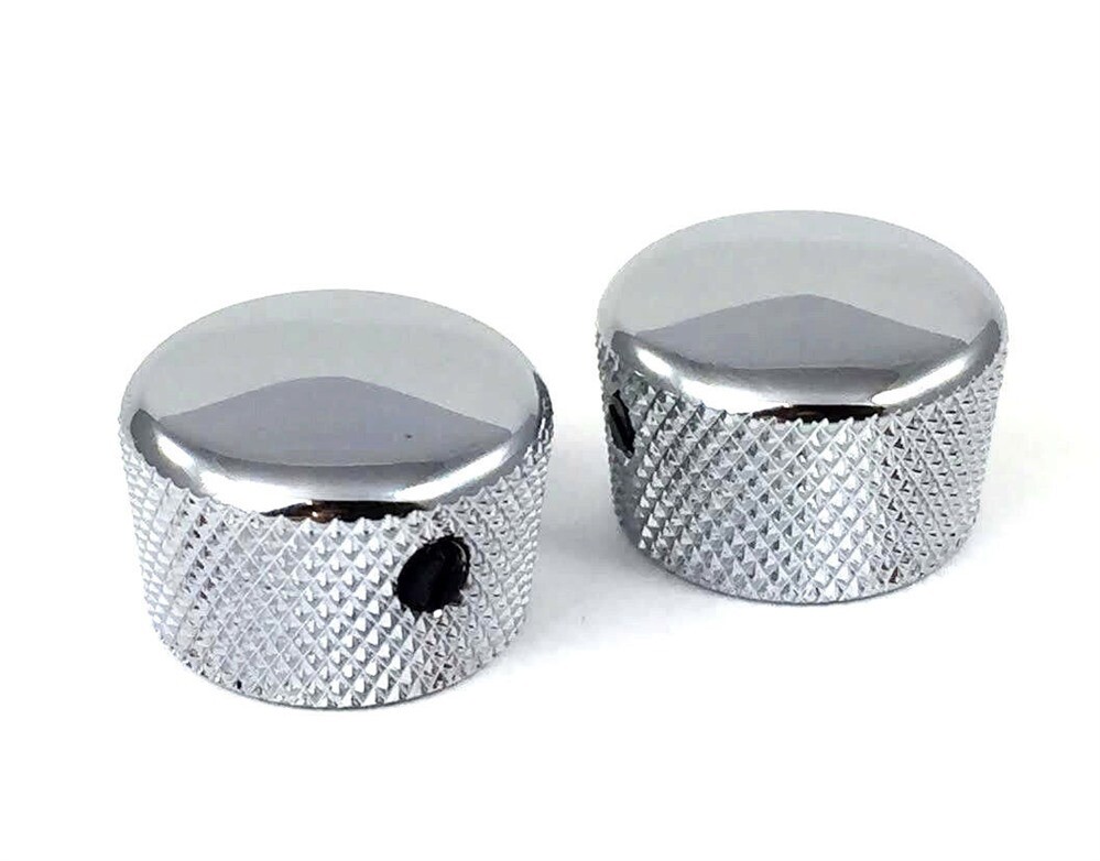 NEW - Cupcake Knobs (2) For USA Solid Shaft Pots - CHROME