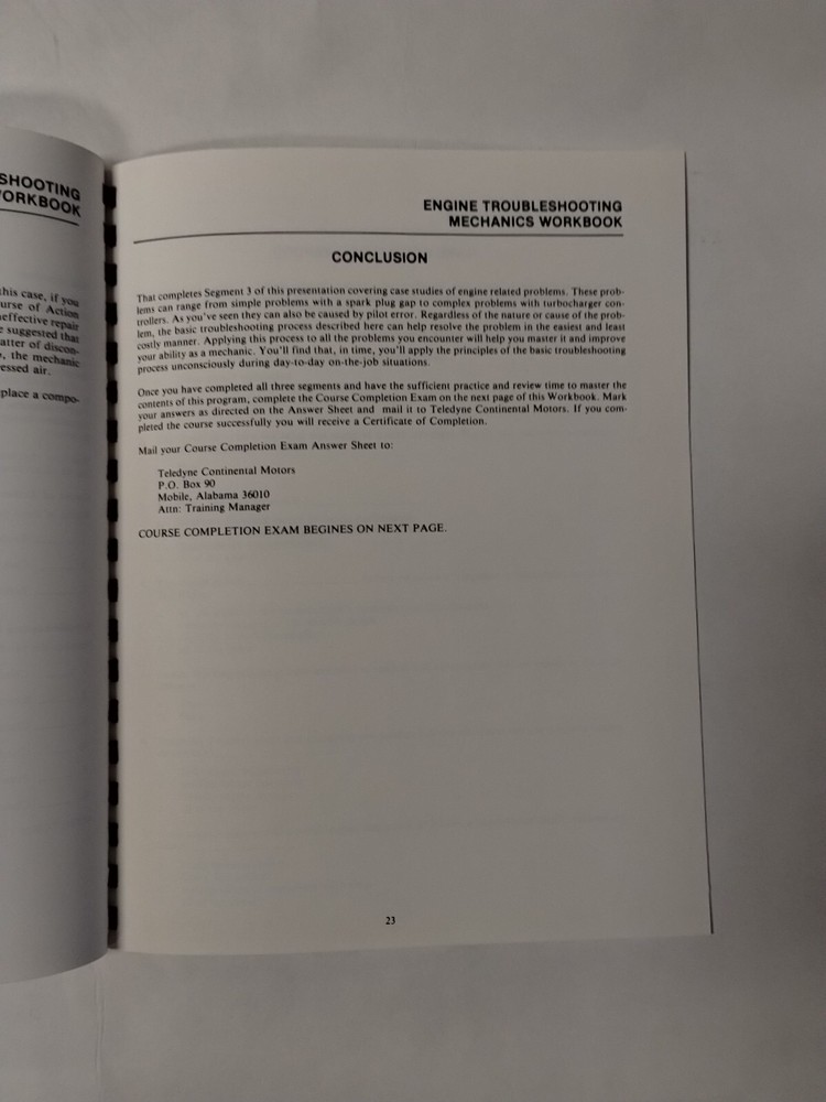 Continental The Professional Mechanics Training Program Engine Troubleshooting