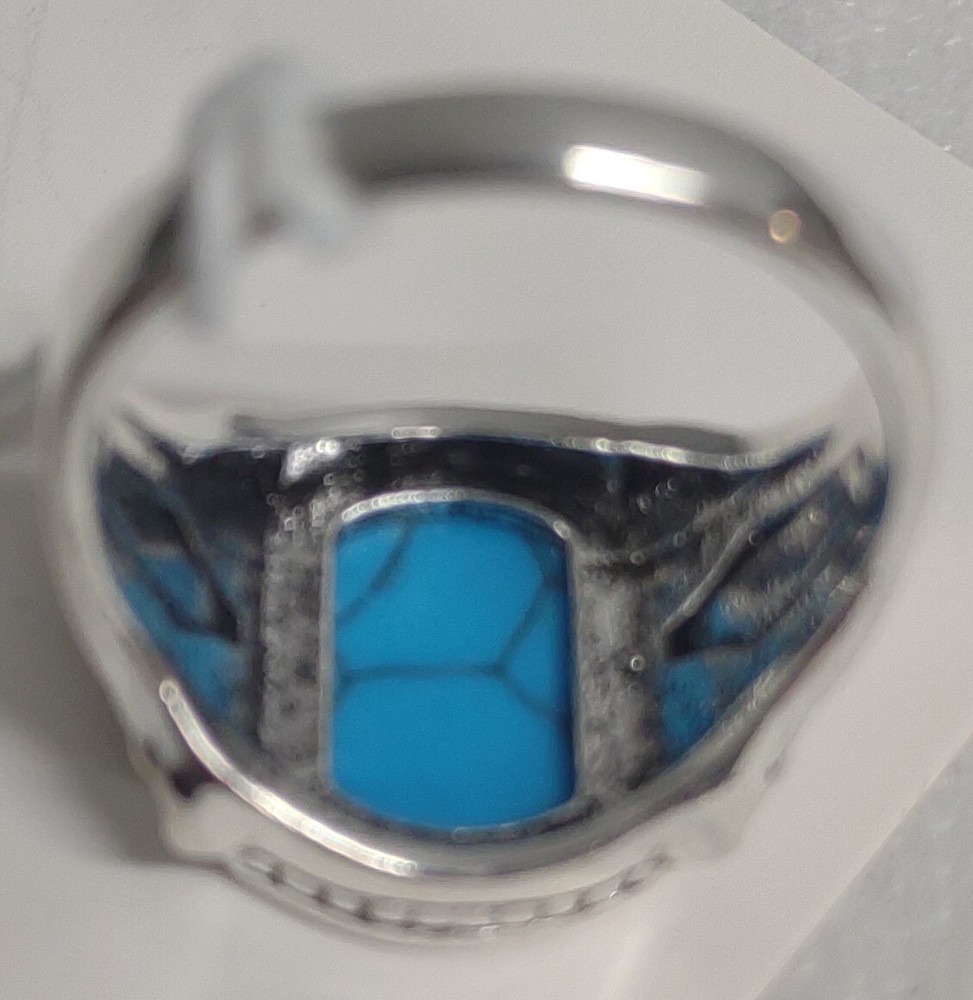 Turquoise-Like & Silver Ring