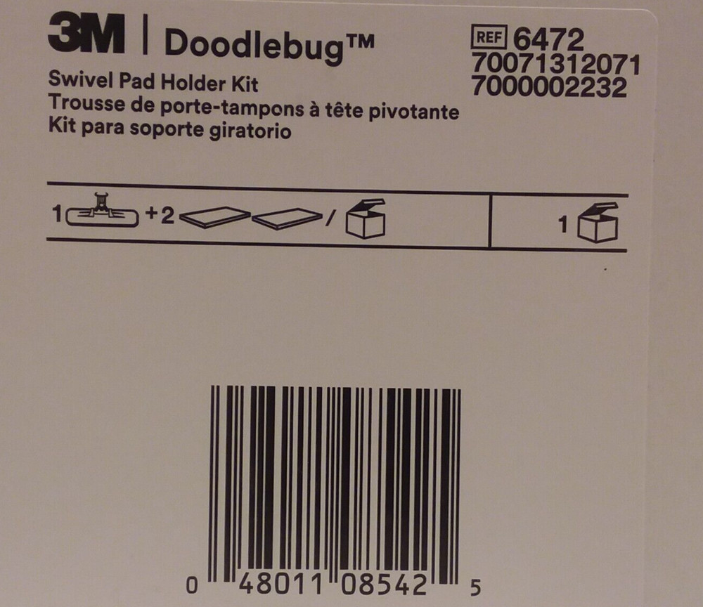 3M Doodlebug Threaded Pad Holder Kit 6472 (2 Pads + Holder per Kit) 08542 NEW