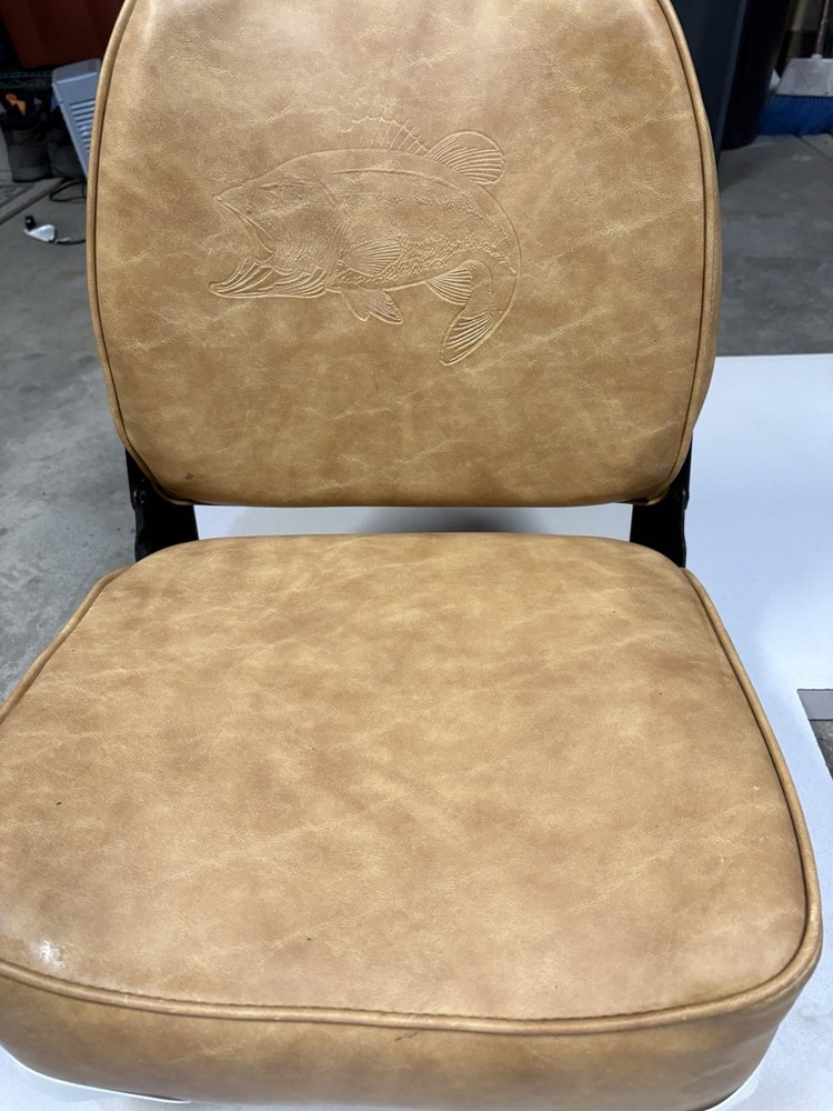 Bass Embossed Folding Boat Seat