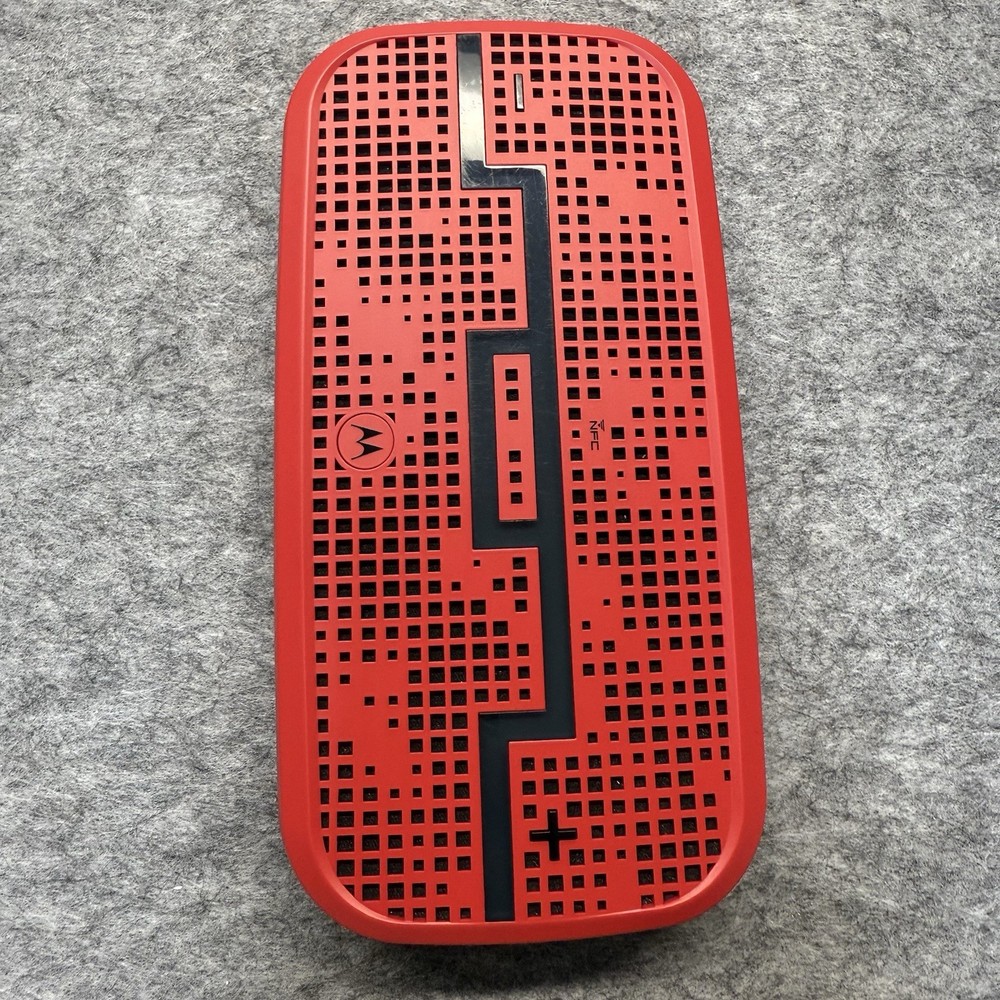 Motorola SOL Republic Deck EQ700Bluetooth Speaker Red Tested As-Is