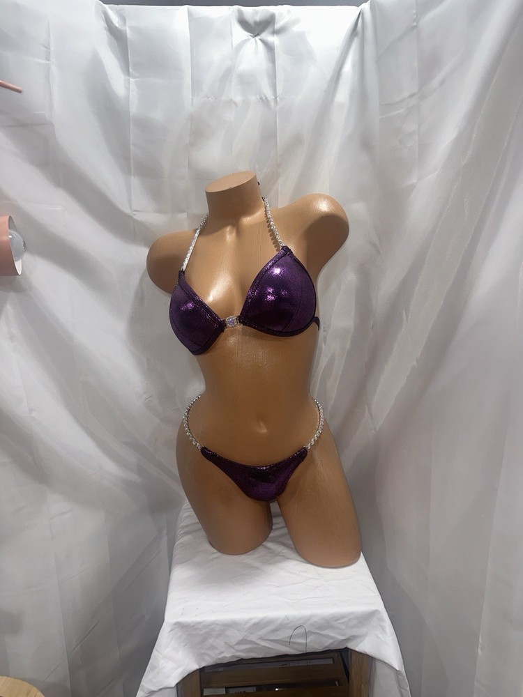 competition bikini suit PURPLE 34B CUP SIZE SMALL