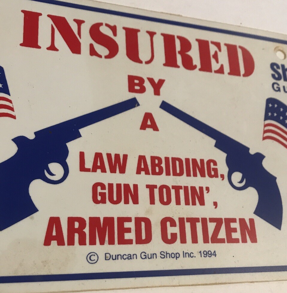 1994 Duncan Gun & Pawn License Plate