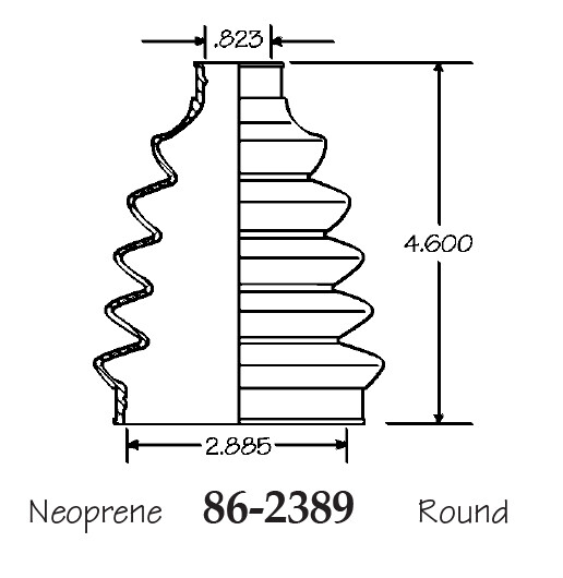 Inner & Outer CV Axle Boot for Subaru Outback Front 2010-2014