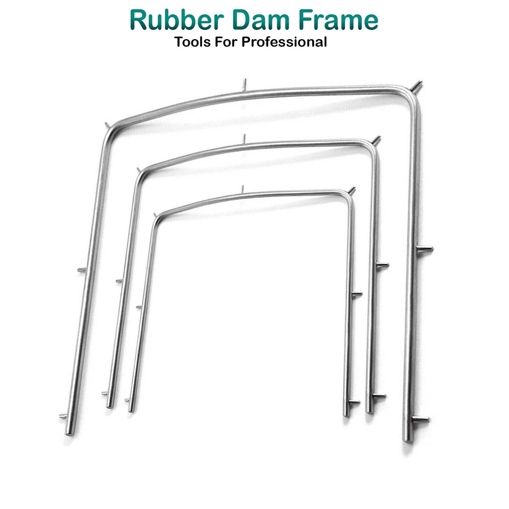 Rubber Dam Frame for Framing Dental Dam, Endodontics Sizes Small, Medium, Large