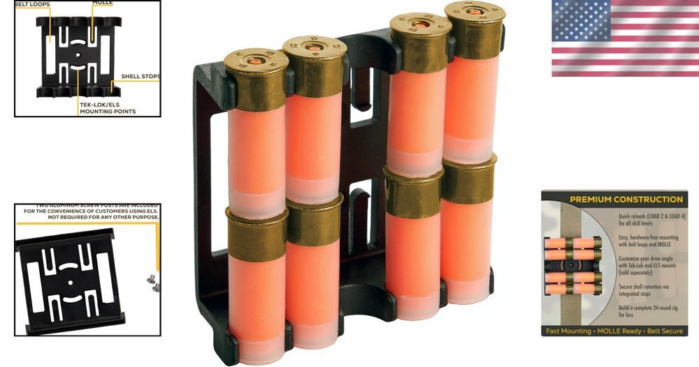 Tactical Shotgun Quad Loader 3 Gun Accessory