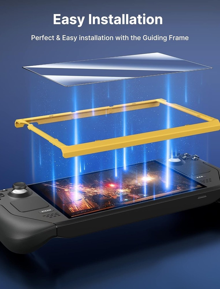 Easy Install 2-Pack Screen Protector for Steam Deck - Scratch Resistant 9H Glass