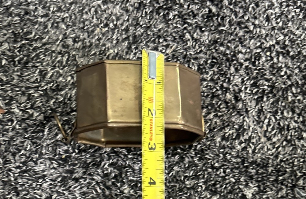 Brass Vintage Potpourri/Trinket Box Octagonal Shape