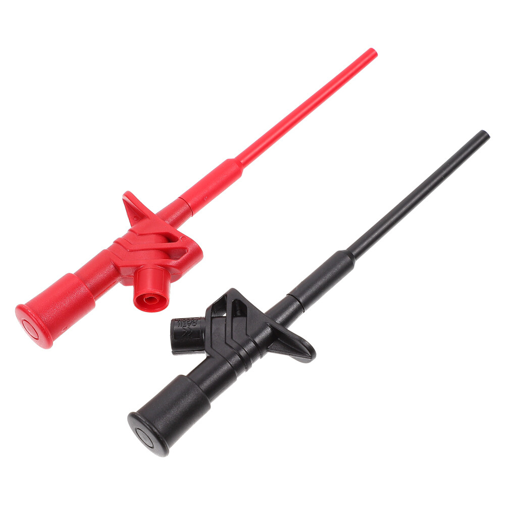 2 Pcs Test Clip Hook High Voltage Insulation Tools Insulated Wire