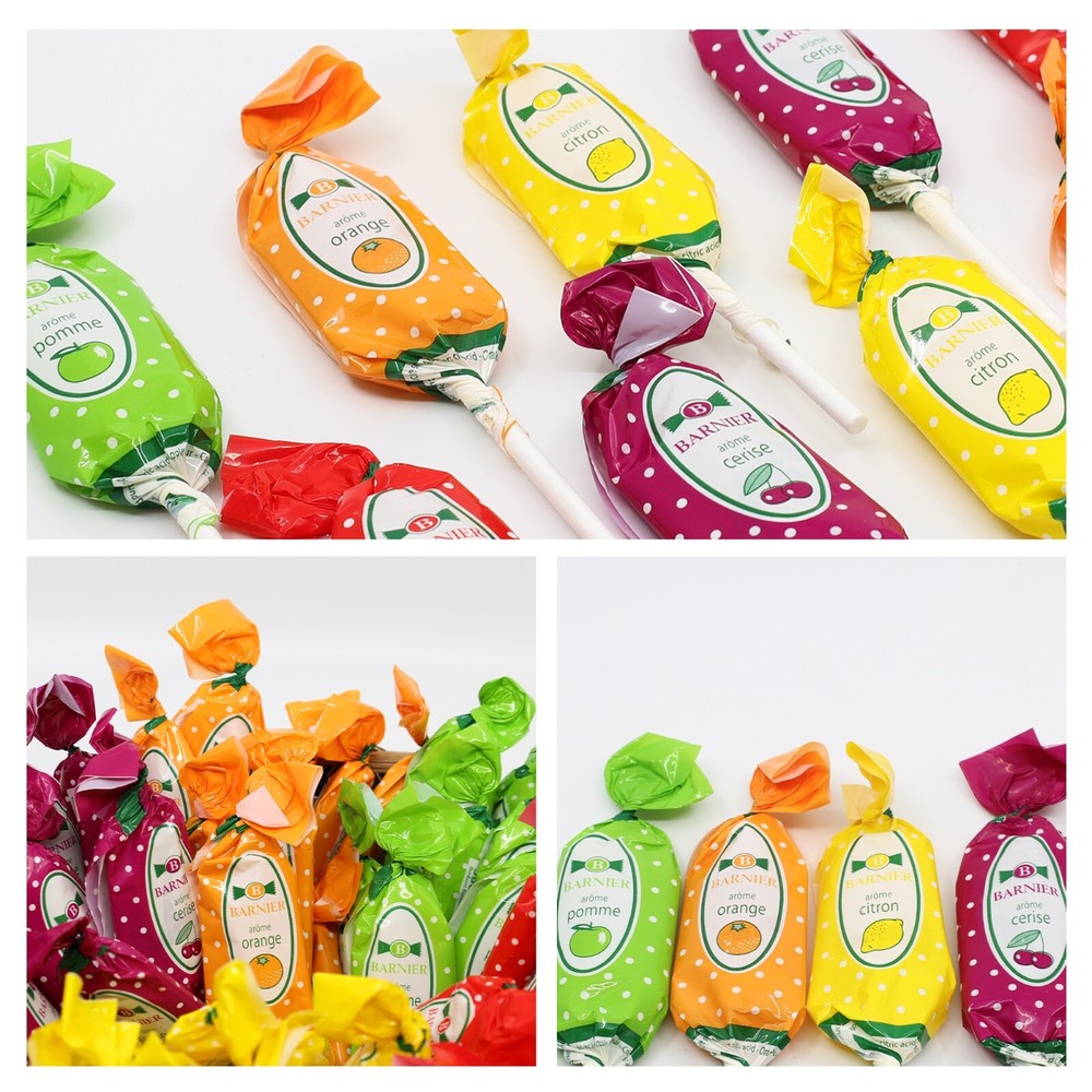 Bonbons Barnier Fruit Assorted Lollipops 10pcs - Mixed Fruit Flavored Lollipops