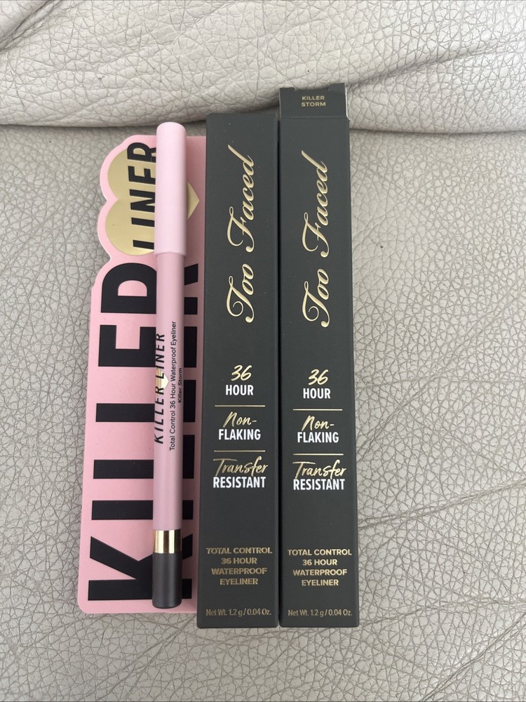 x2 Too Faced Killer Liner Total Control Waterproof Eyeliner (Killer Storm).
