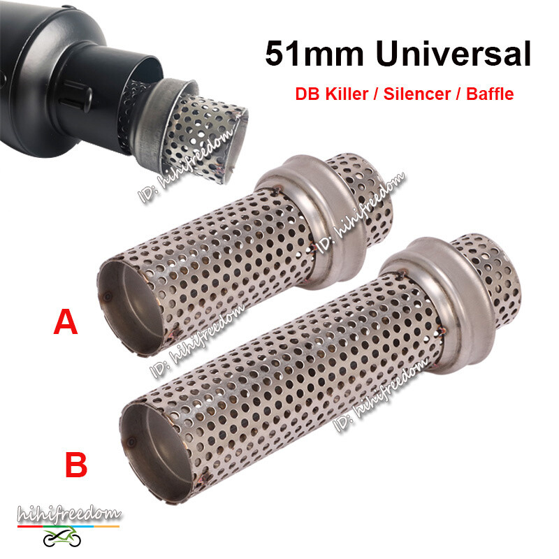 Universal Motorcycle 51MM Exhaust DB Killer Silencer Insert Pipe Baffle Muffler