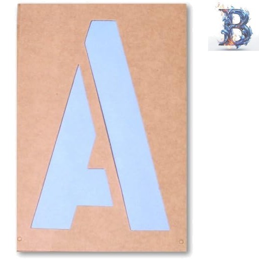 Versatile 2-Inch Gothic Stencils - Reusable Plastic for Crafting & More