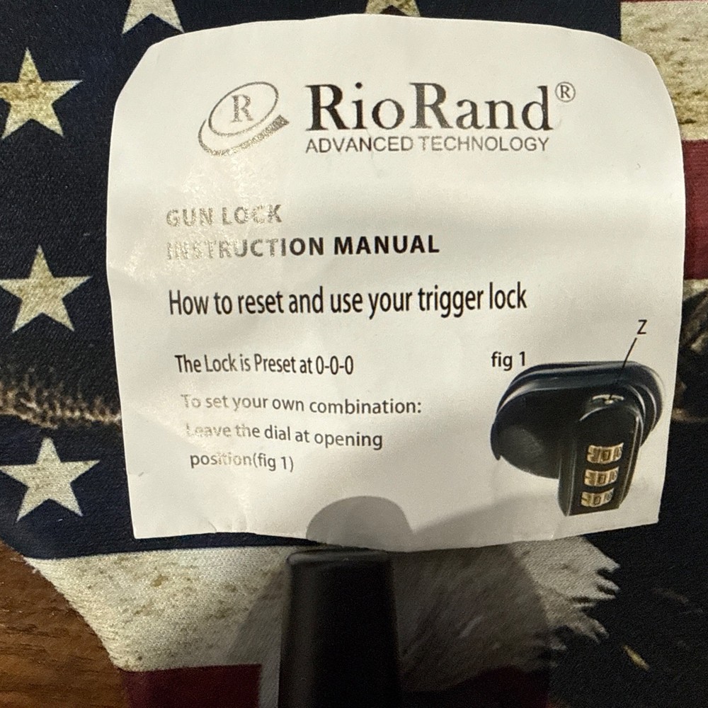 RIORAND TRIGGER LOCK 3 DIGIT SET YOUR OWN COMBO