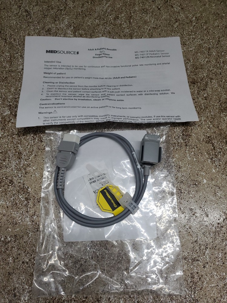 MedSource MS-74011X SPO2 Sensor for Hand-Held