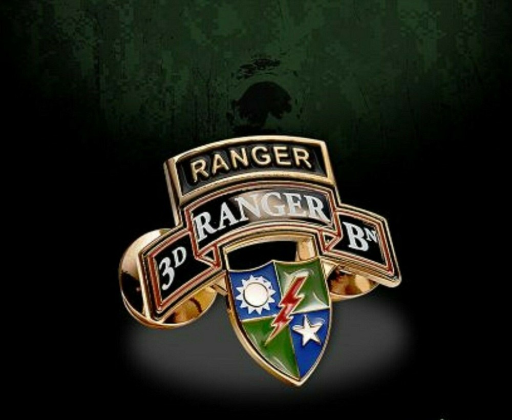 ARMY 3D RANGER BATTALION MILITARY LAPEL HAT PIN