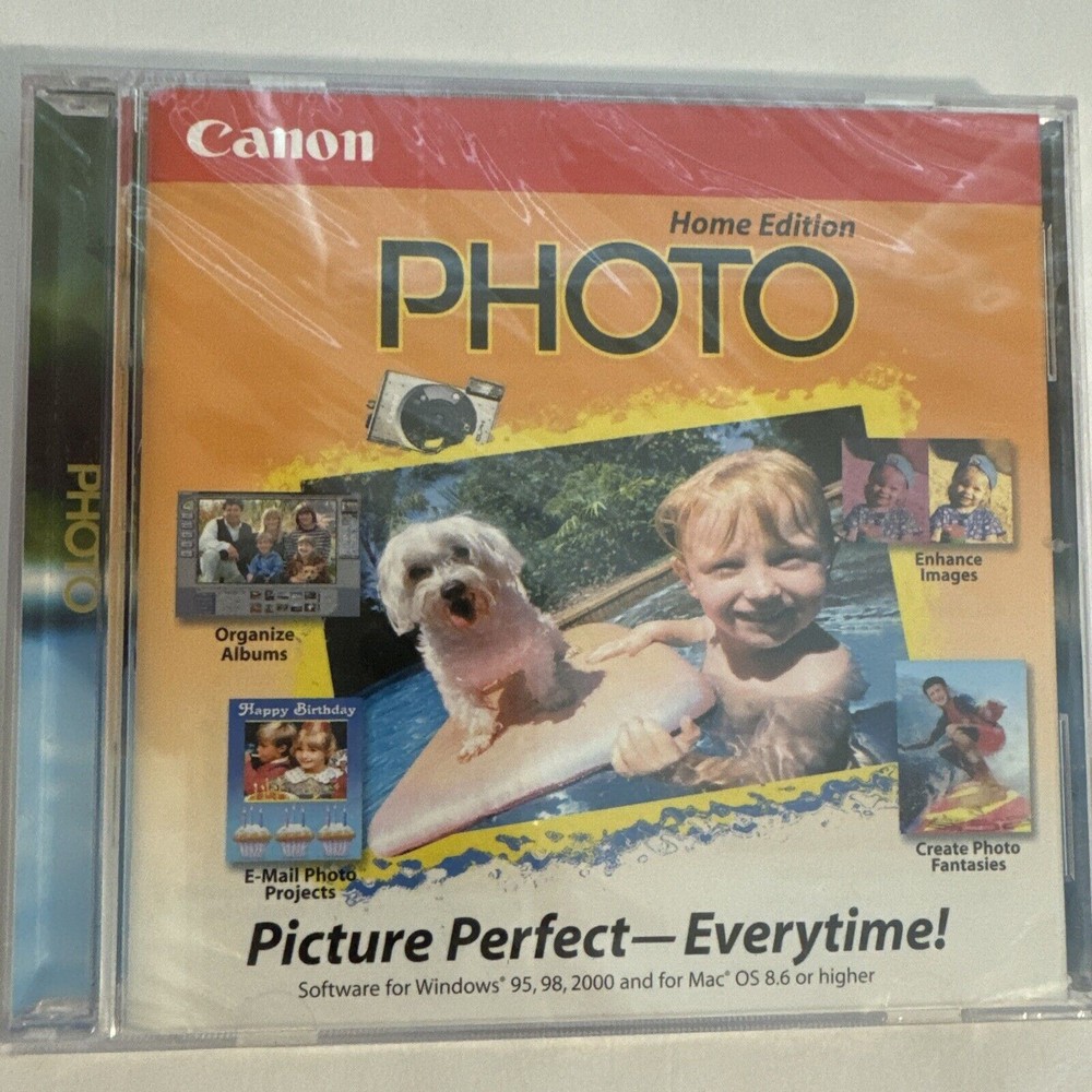 CANON PHOTO Home Edition PC Computer Program CD for WIN 95 98 2000 & MAC OS 8.6
