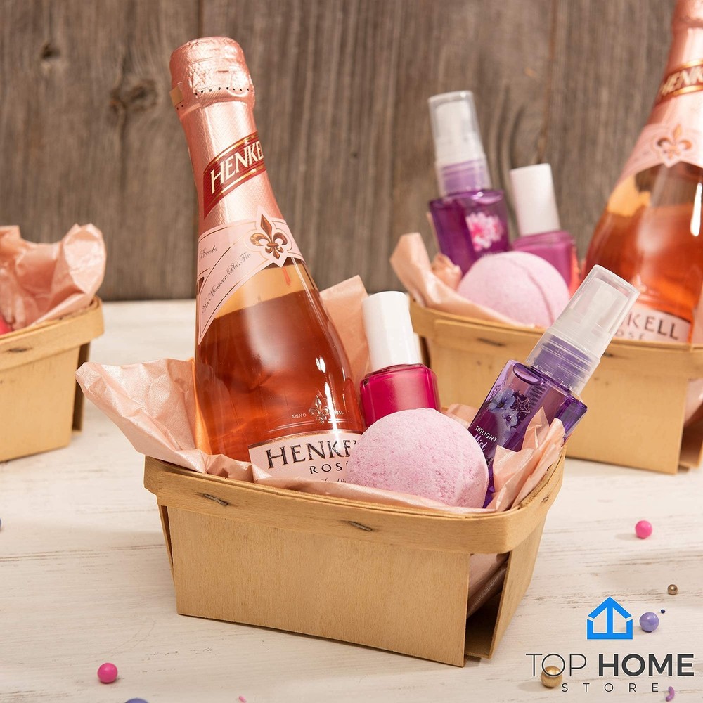 Pint Mini Rectangular Gift Baskets (10 Pack); for Picking Fruit or Arts, Craf...