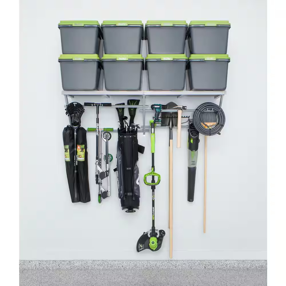 64 In. W Utility Shelf and Track Storage System