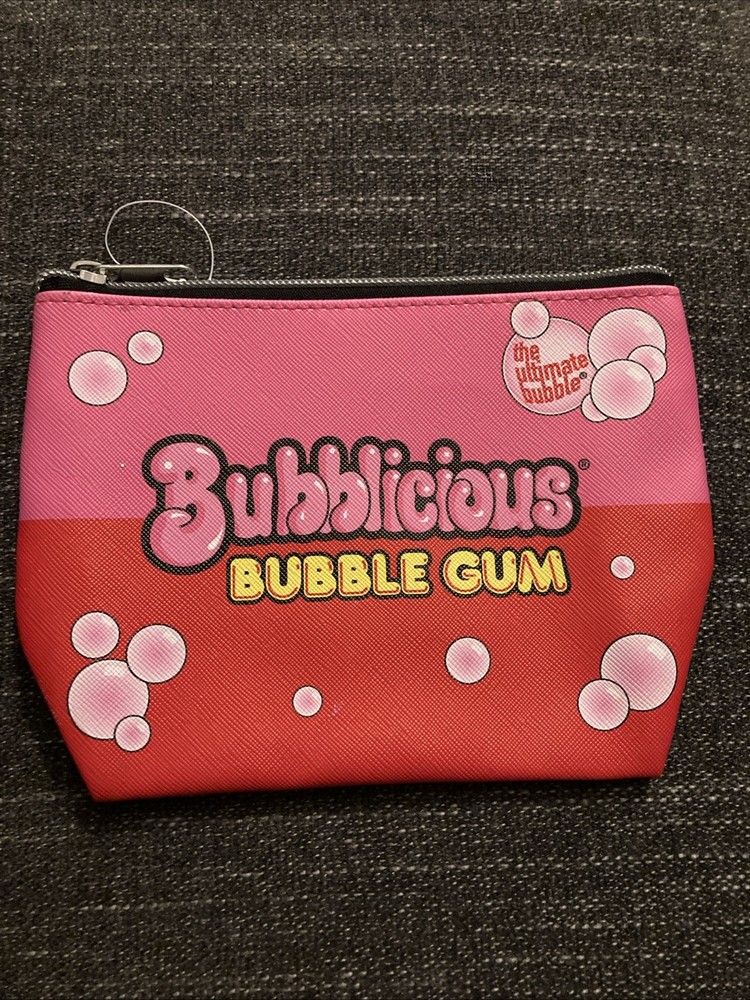 Bubble Licious Bubble Gum Ultimate Bubble Make Up Bag NWOT 7”x4.5”