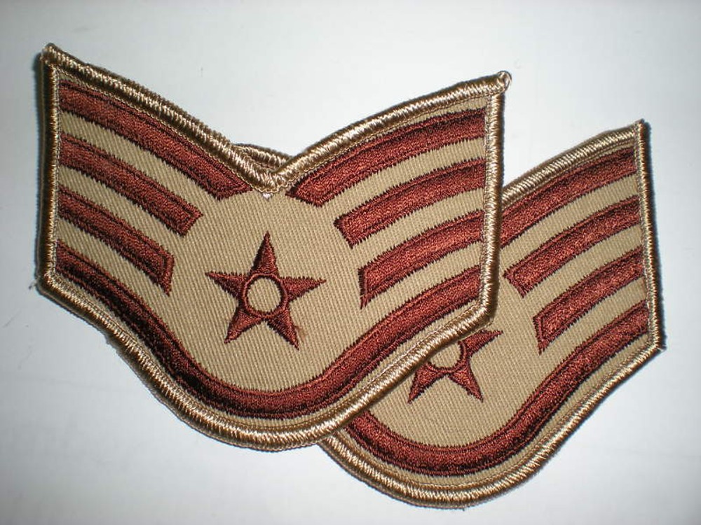 USAF DESERT DCU SSGT RANK -FULL SIZE-1 PAIR