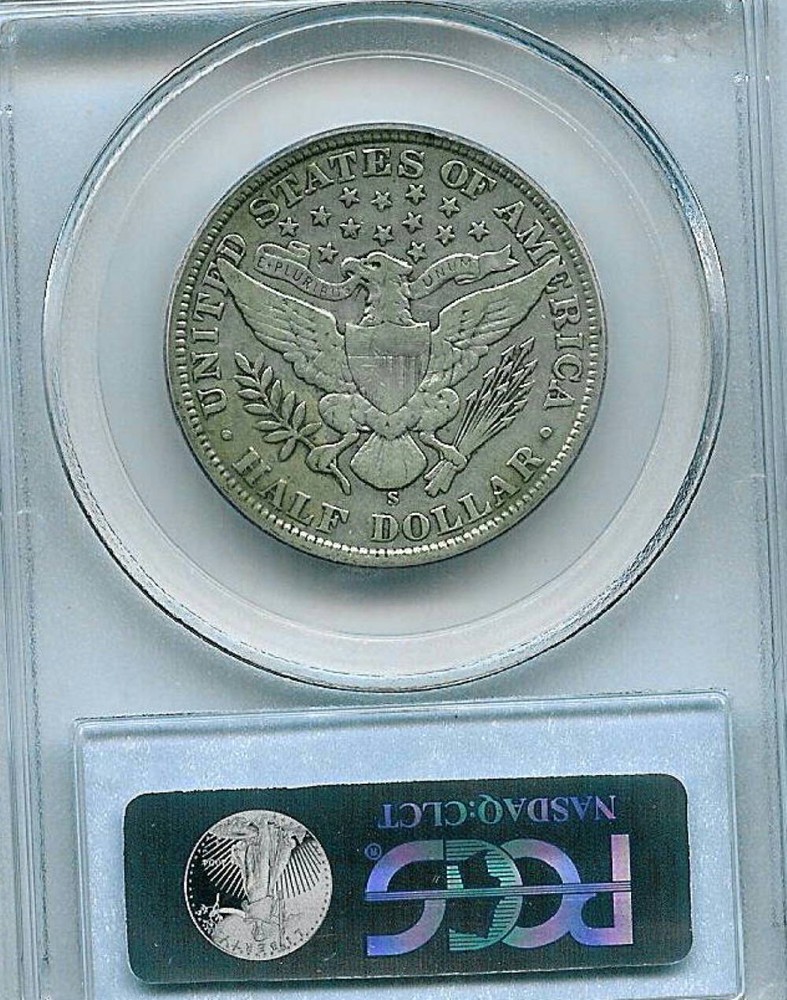 1908-S Barber Half Dollar : PCGS VF20