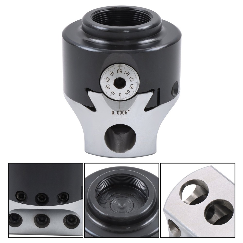 High Precision 3" Boring Head 0.001 Radius 1-1/2-18" Thread Mount 1" Max Offset