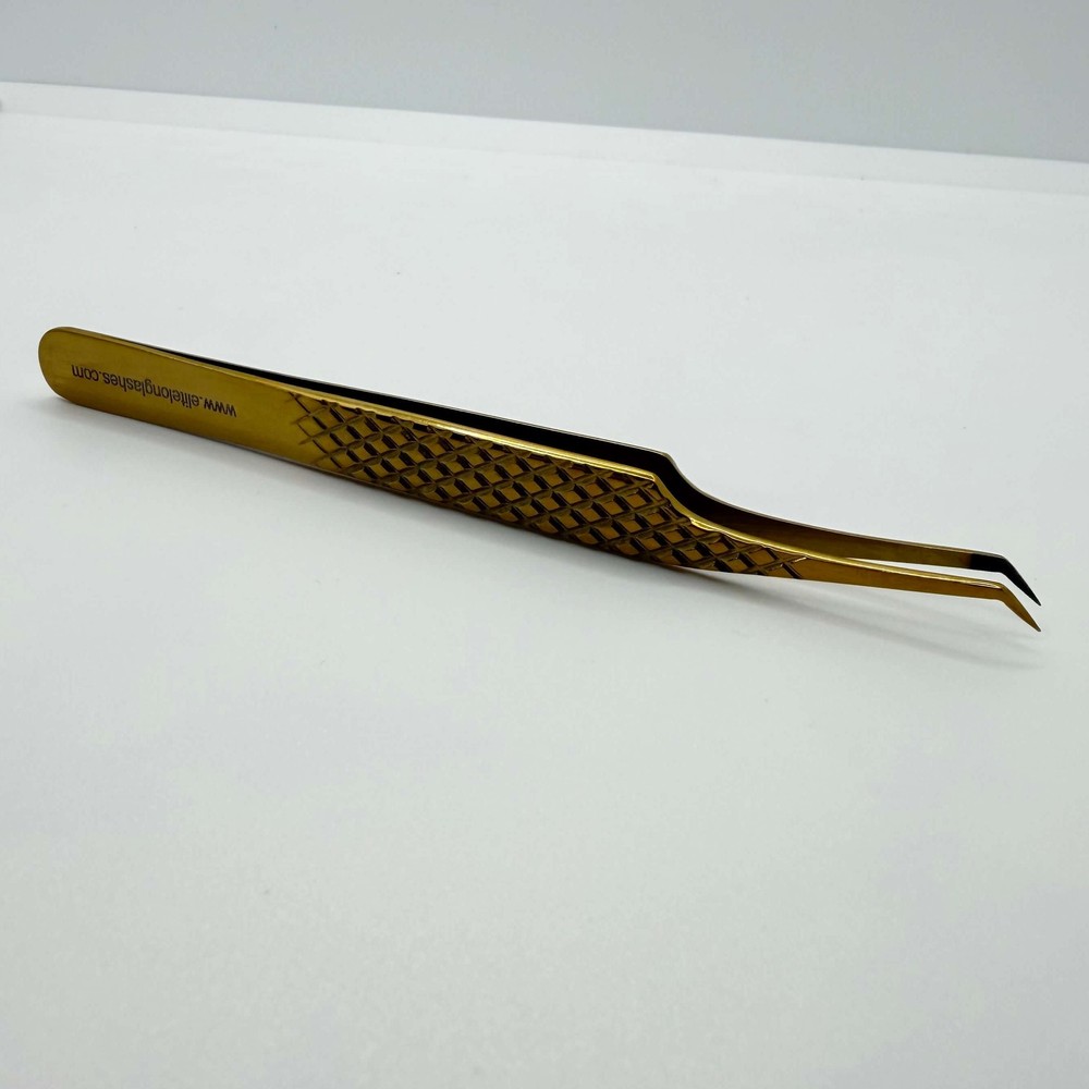 Gold Precision Picker Isolation Tweezer - S Shape