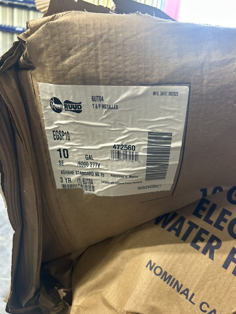 Rheem-Ruud Egsp10 277V 10 Gal, 277V, 21.7 A Amps, Commercial Mini Tank Water