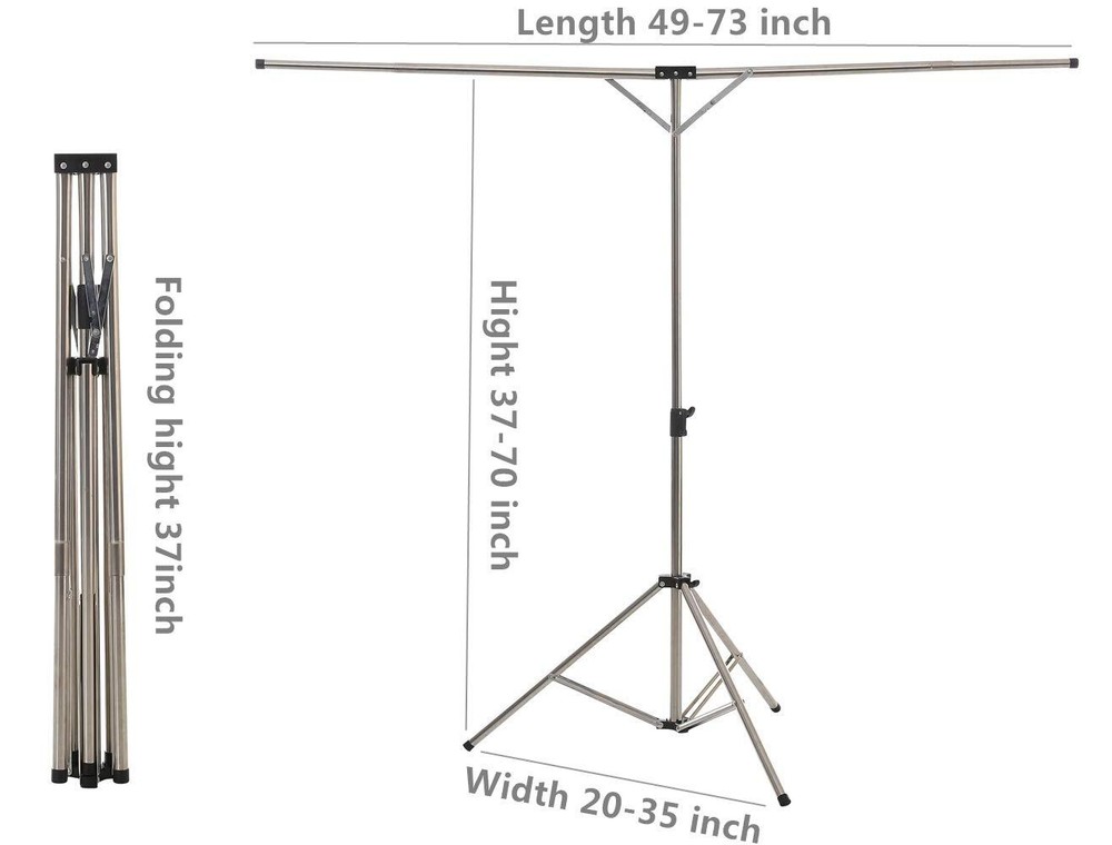 Foldable Portable Space Saving Clothes Drying Rack Heavy Duty Stainless Steel...