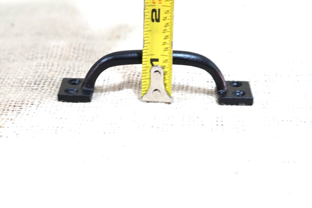 10 Cast Iron Handles Drawer Pulls Gloss Black Home Decor Kitchen Window Pull